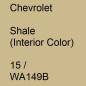 Preview: Chevrolet, Shale (Interior Color), 15 / WA149B.